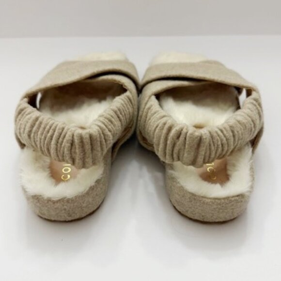 Cole Haan Mojave Criss Cross Slide Sandals Oatmeal Wool Size 6B - Picture 5 of 7